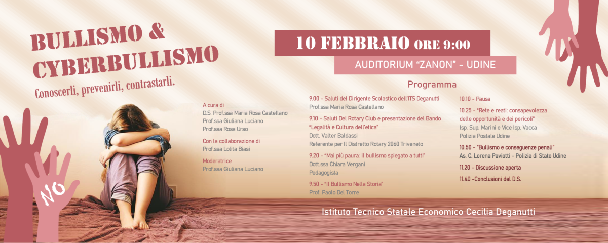 Convegno Bullismo e cyberbullismo - conoscerli, prevenirli, contrastarli