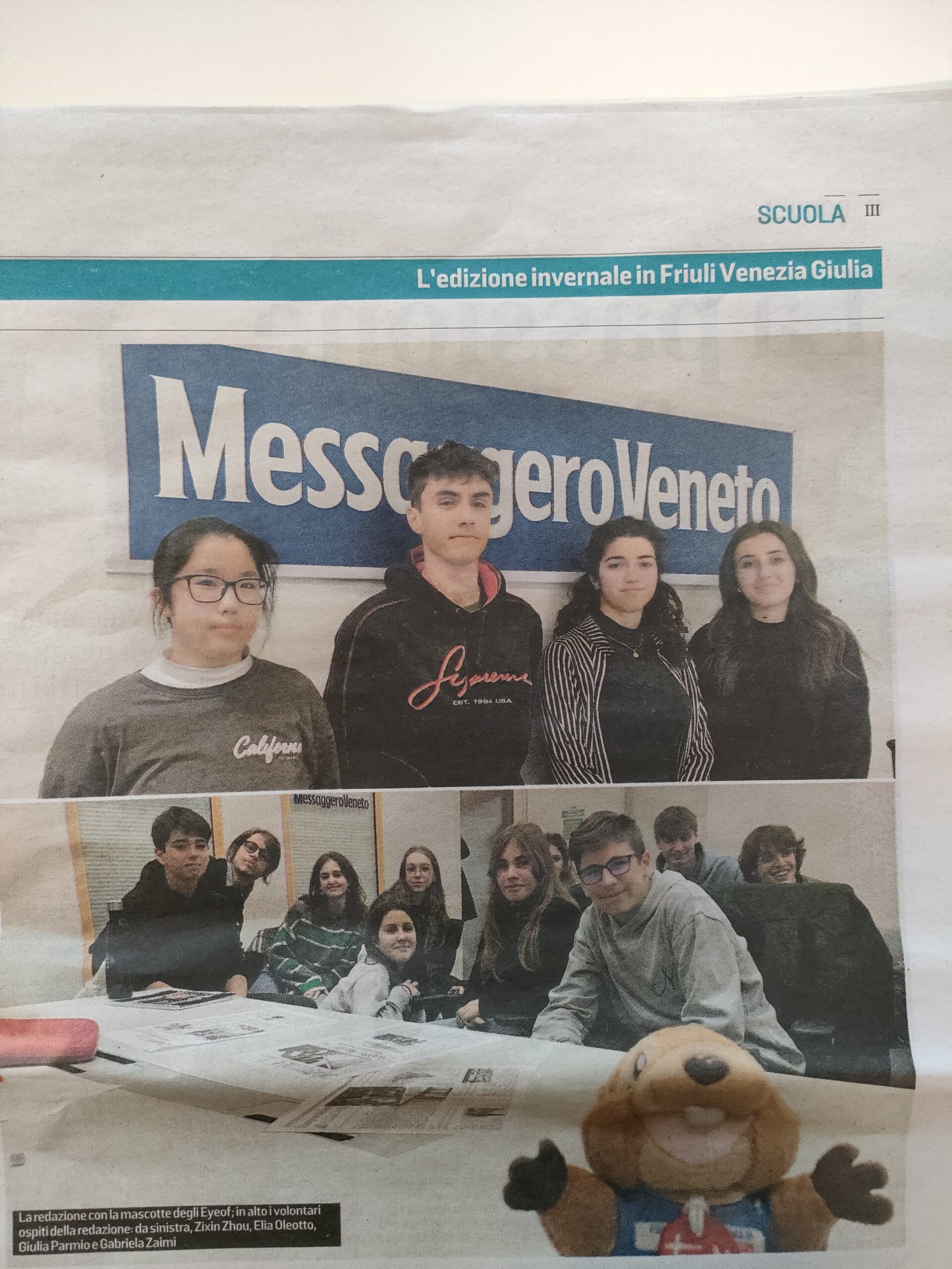 Gli studenti del Deganutti, in visita alla redazione del Messaggero Veneto Scuola, hanno parlato della loro partecipazione al progetto di volontariato EYOF
